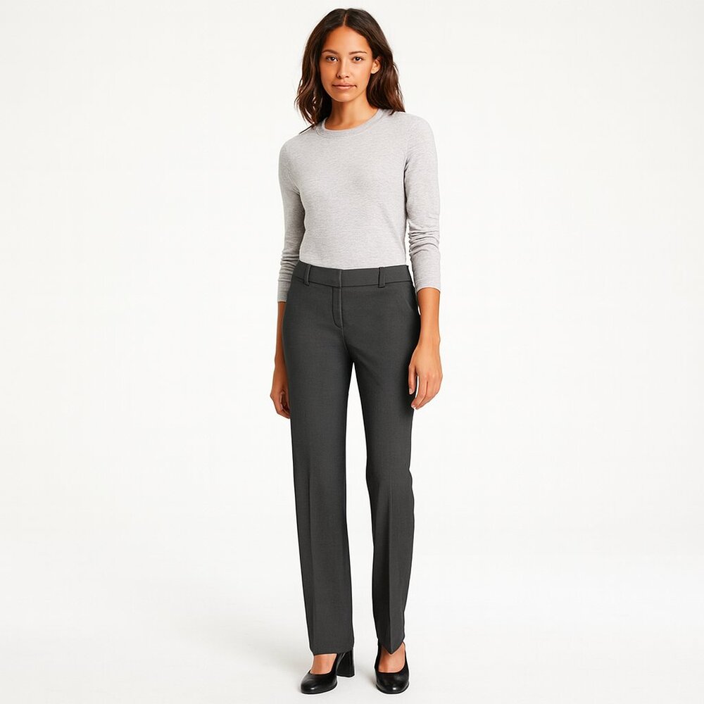 Kors Michael Kors Charcoal Gray Stretch Trousers Size 14